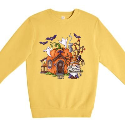 Pumpkin Gnomes Fall Autumn Cute Halloween Thanksgiving Tee Gift Premium Crewneck Sweatshirt