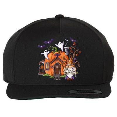 Pumpkin Gnomes Fall Autumn Cute Halloween Thanksgiving Tee Gift Wool Snapback Cap