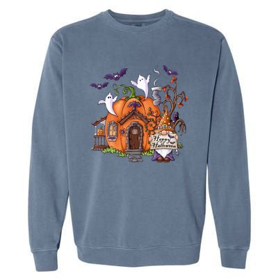 Pumpkin Gnomes Fall Autumn Cute Halloween Thanksgiving Tee Gift Garment-Dyed Sweatshirt