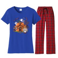 Pumpkin Gnomes Fall Autumn Cute Halloween Thanksgiving Tee Gift Women's Flannel Pajama Set