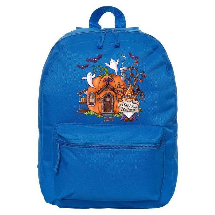 Pumpkin Gnomes Fall Autumn Cute Halloween Thanksgiving Tee Gift 16 in Basic Backpack