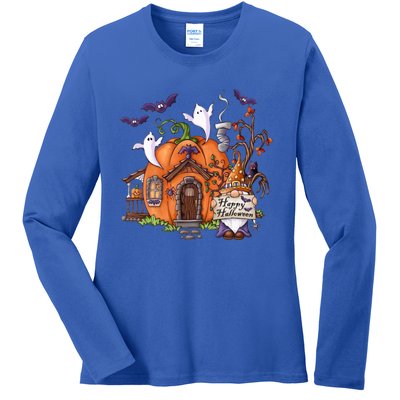 Pumpkin Gnomes Fall Autumn Cute Halloween Thanksgiving Tee Gift Ladies Long Sleeve Shirt