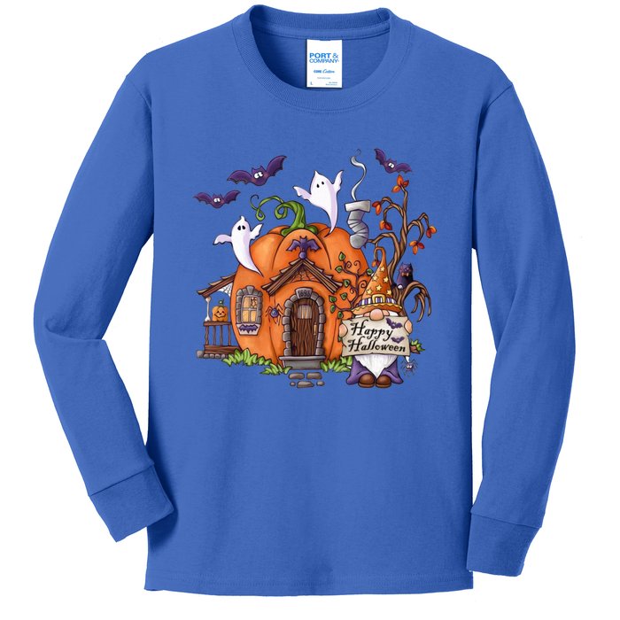 Pumpkin Gnomes Fall Autumn Cute Halloween Thanksgiving Tee Gift Kids Long Sleeve Shirt