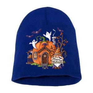 Pumpkin Gnomes Fall Autumn Cute Halloween Thanksgiving Tee Gift Short Acrylic Beanie