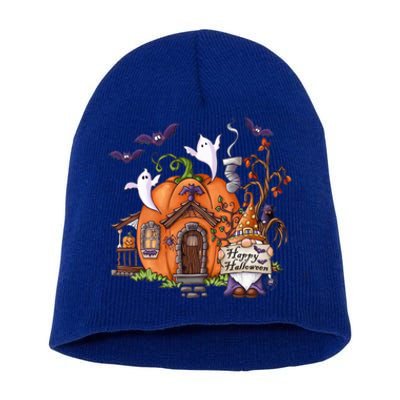 Pumpkin Gnomes Fall Autumn Cute Halloween Thanksgiving Tee Gift Short Acrylic Beanie