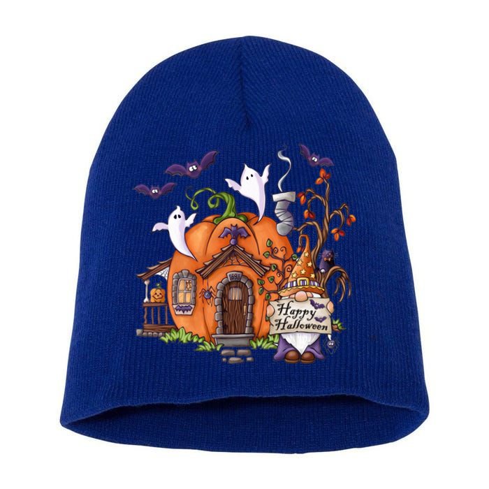 Pumpkin Gnomes Fall Autumn Cute Halloween Thanksgiving Tee Gift Short Acrylic Beanie