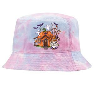 Pumpkin Gnomes Fall Autumn Cute Halloween Thanksgiving Tee Gift Tie-Dyed Bucket Hat