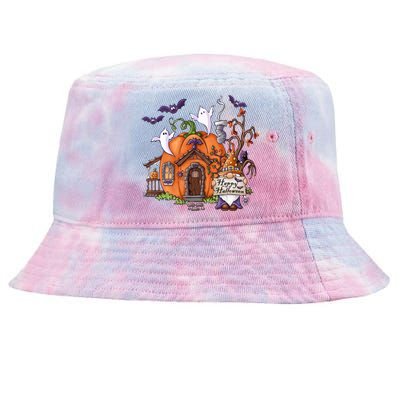 Pumpkin Gnomes Fall Autumn Cute Halloween Thanksgiving Tee Gift Tie-Dyed Bucket Hat