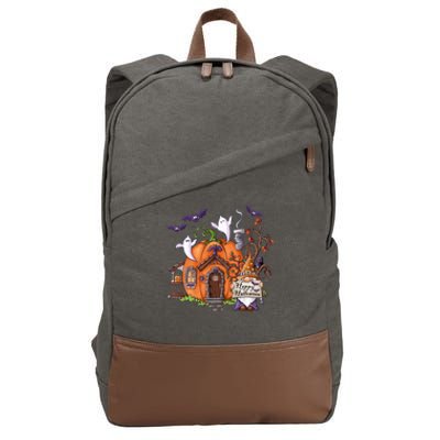 Pumpkin Gnomes Fall Autumn Cute Halloween Thanksgiving Tee Gift Cotton Canvas Backpack