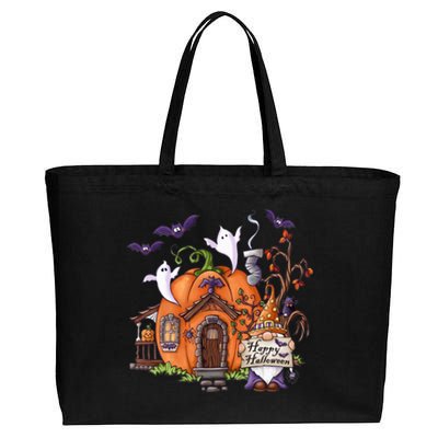 Pumpkin Gnomes Fall Autumn Cute Halloween Thanksgiving Tee Gift Cotton Canvas Jumbo Tote