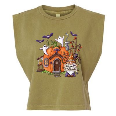 Pumpkin Gnomes Fall Autumn Cute Halloween Thanksgiving Tee Gift Garment-Dyed Women's Muscle Tee