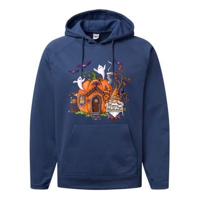 Pumpkin Gnomes Fall Autumn Cute Halloween Thanksgiving Tee Gift Performance Fleece Hoodie