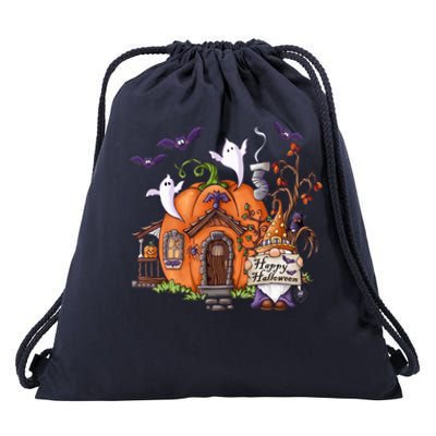 Pumpkin Gnomes Fall Autumn Cute Halloween Thanksgiving Tee Gift Drawstring Bag