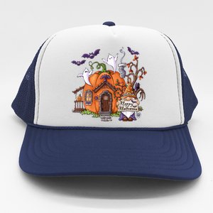 Pumpkin Gnomes Fall Autumn Cute Halloween Thanksgiving Tee Gift Trucker Hat