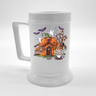 Pumpkin Gnomes Fall Autumn Cute Halloween Thanksgiving Tee Gift Beer Stein