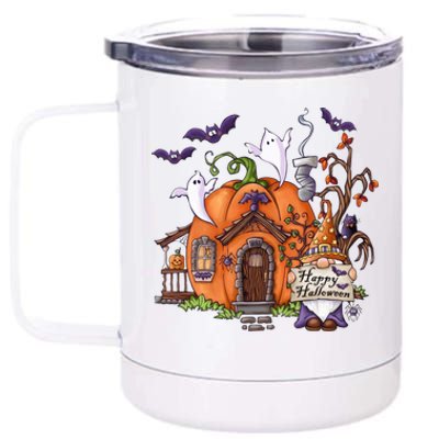 Pumpkin Gnomes Fall Autumn Cute Halloween Thanksgiving Tee Gift 12 oz Stainless Steel Tumbler Cup