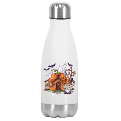 Pumpkin Gnomes Fall Autumn Cute Halloween Thanksgiving Tee Gift Stainless Steel Insulated Water Bottle