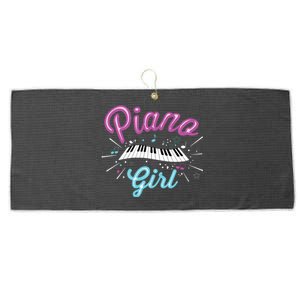 Piano Girl Funny Pianist Music Keyboardist Musician Outfit Large Microfiber Waffle Golf Towel