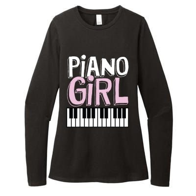 Piano Girl Funny Pianist Music Keyboardist Musician Outfit Womens CVC Long Sleeve Shirt