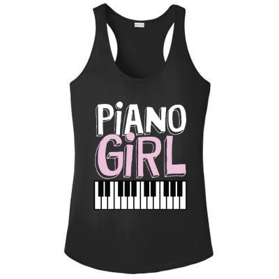 Piano Girl Funny Pianist Music Keyboardist Musician Outfit Ladies PosiCharge Competitor Racerback Tank