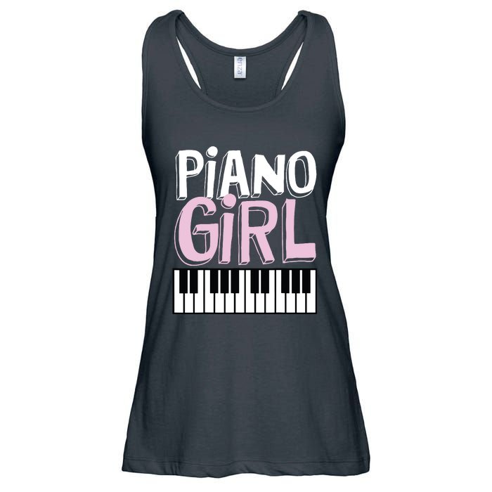 Piano Girl Funny Pianist Music Keyboardist Musician Outfit Ladies Essential Flowy Tank