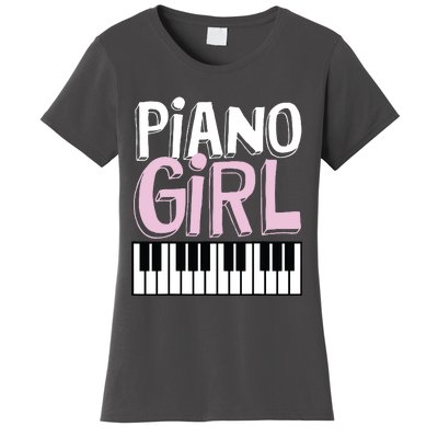 Piano Girl Funny Pianist Music Keyboardist Musician Outfit Women's T-Shirt