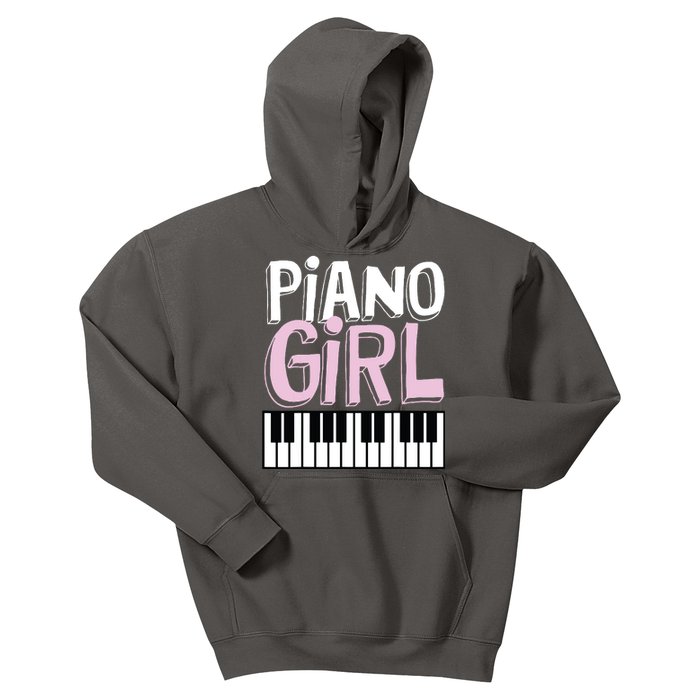 Piano Girl Funny Pianist Music Keyboardist Musician Outfit Kids Hoodie