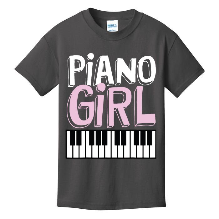 Piano Girl Funny Pianist Music Keyboardist Musician Outfit Kids T-Shirt