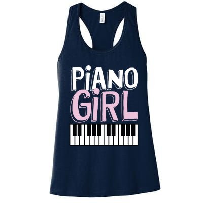 Piano Girl Funny Pianist Music Keyboardist Musician Outfit Women's Racerback Tank