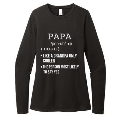 Papa Gift From Grandkids Father's Day Shirt Papa Definition Womens CVC Long Sleeve Shirt