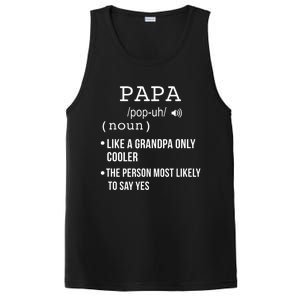 Papa Gift From Grandkids Father's Day Shirt Papa Definition PosiCharge Competitor Tank