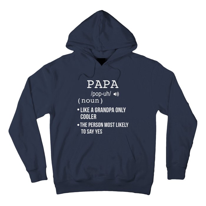 Papa Gift From Grandkids Father's Day Shirt Papa Definition Hoodie