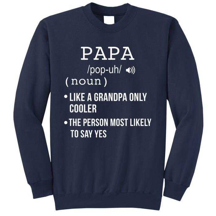 Papa Gift From Grandkids Father's Day Shirt Papa Definition Sweatshirt