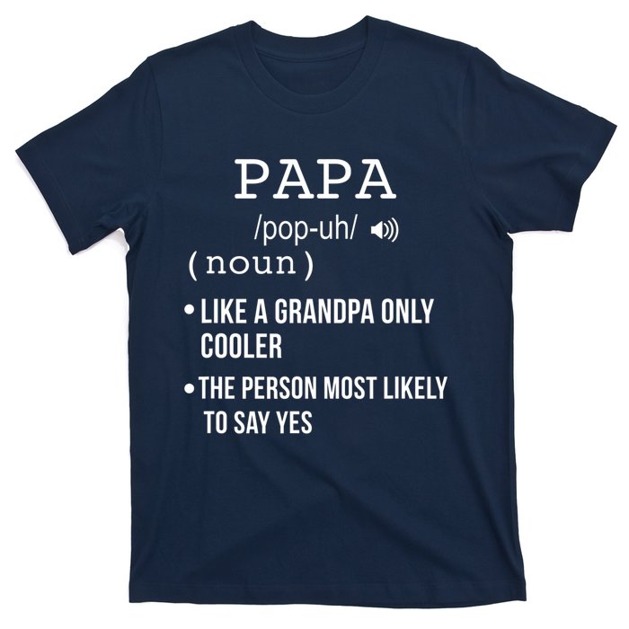 Papa Gift From Grandkids Father's Day Shirt Papa Definition T-Shirt