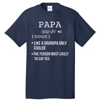 Papa Gift From Grandkids Father's Day Shirt Papa Definition Tall T-Shirt