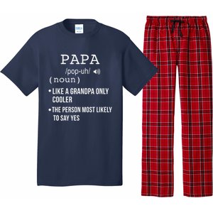 Papa Gift From Grandkids Father's Day Shirt Papa Definition Pajama Set