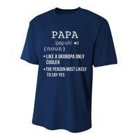 Papa Gift From Grandkids Father's Day Shirt Papa Definition Performance Sprint T-Shirt