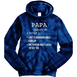 Papa Gift From Grandkids Father's Day Shirt Papa Definition Tie Dye Hoodie