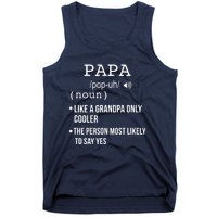 Papa Gift From Grandkids Father's Day Shirt Papa Definition Tank Top