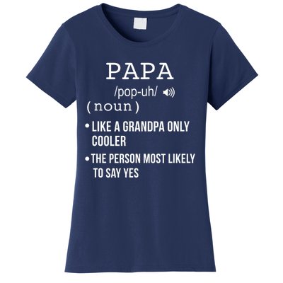 Papa Gift From Grandkids Father's Day Shirt Papa Definition Women's T-Shirt