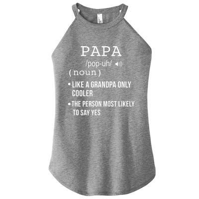 Papa Gift From Grandkids Father's Day Shirt Papa Definition Women's Perfect Tri Rocker Tank