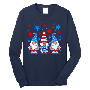 Patriotic Gnomes Fireworks USA Independence Day 4th Of July Gift Long Sleeve Shirt