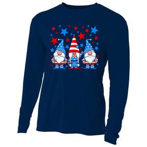 Patriotic Gnomes Fireworks USA Independence Day 4th Of July Gift Cooling Performance Long Sleeve Crew