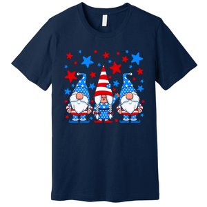 Patriotic Gnomes Fireworks USA Independence Day 4th Of July Gift Premium T-Shirt