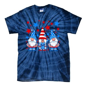 Patriotic Gnomes Fireworks USA Independence Day 4th Of July Gift Tie-Dye T-Shirt