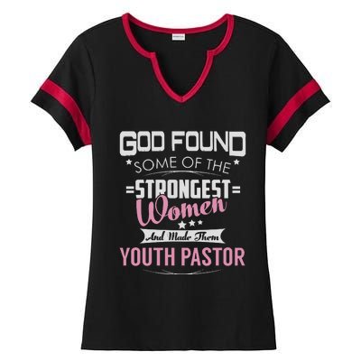 Pastor God Found Strongest Ladies Halftime Notch Neck Tee