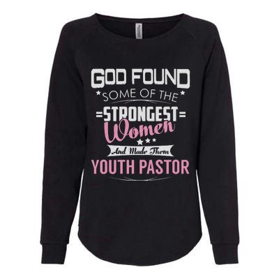 Pastor God Found Strongest Womens California Wash Sweatshirt