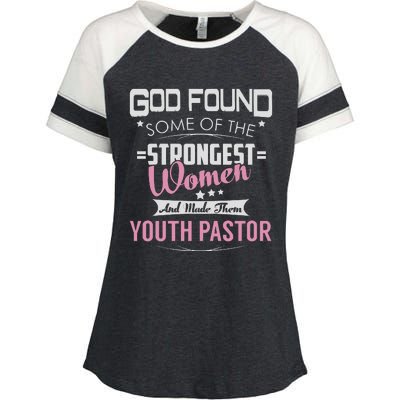 Pastor God Found Strongest Enza Ladies Jersey Colorblock Tee