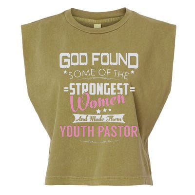 Pastor God Found Strongest Garment-Dyed Women's Muscle Tee