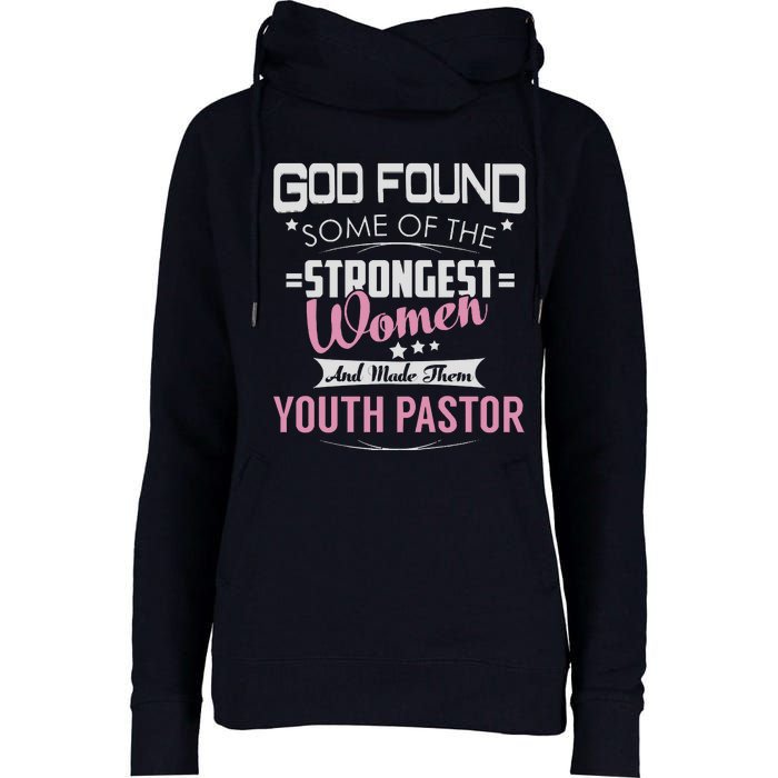 Pastor God Found Strongest Womens Funnel Neck Pullover Hood